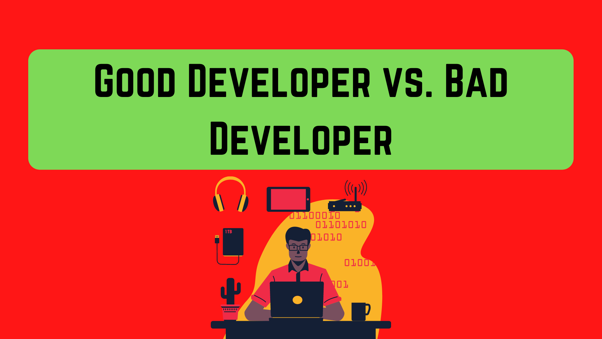 What Differentiates A Good Developer From A Bad Developer - HD Abstract Illustrations for Desktop