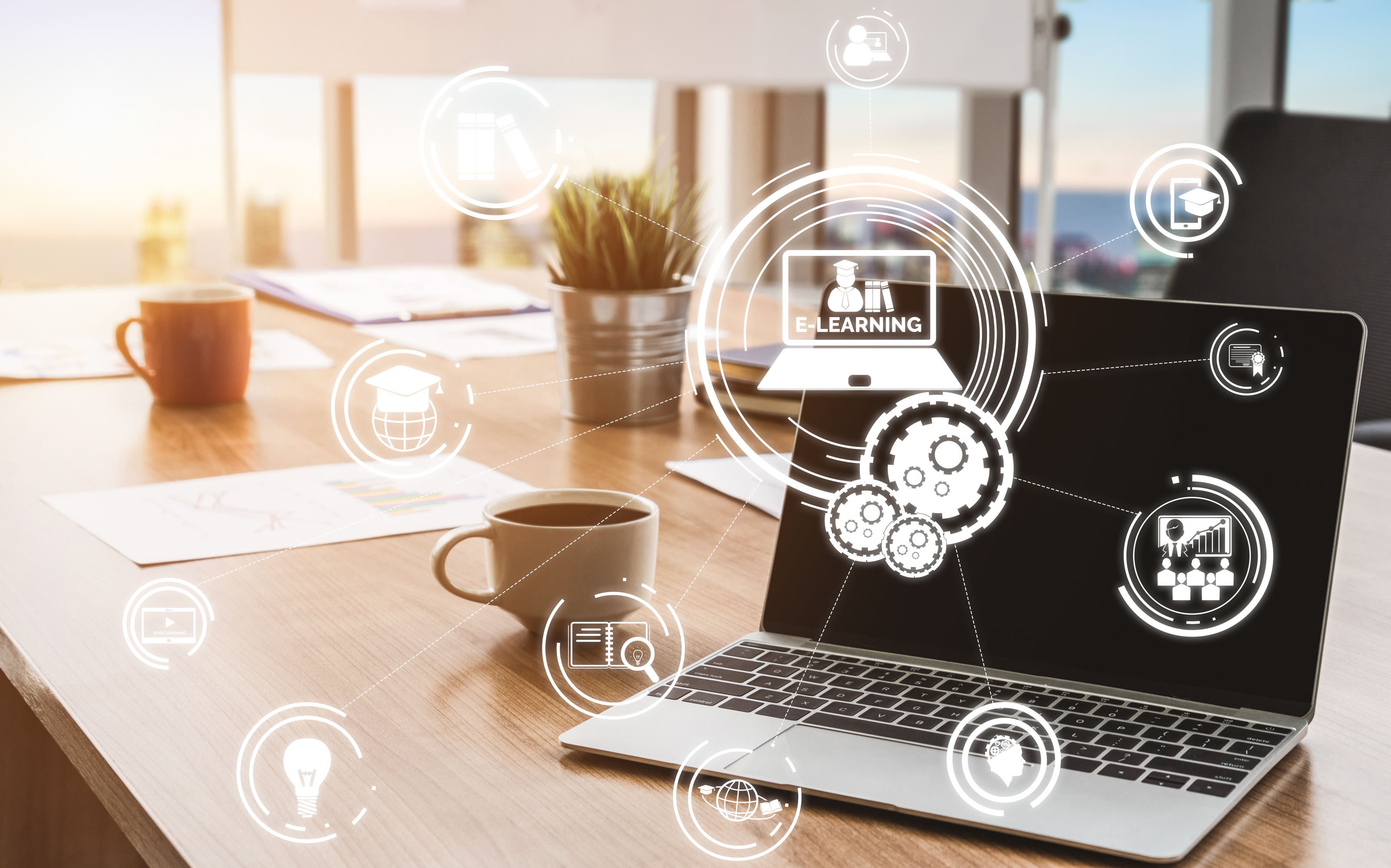 The Manager S Guide To Converting Classroom Training To Elearning - Premium Minimal Illustration Gallery - HD