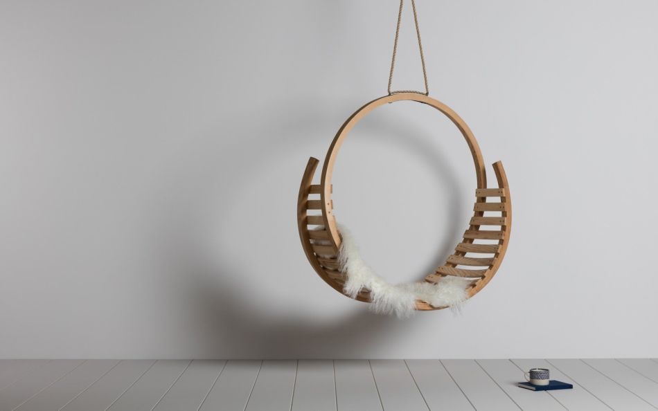 Amble Hanging Chair By Tom Raffield Made From Sustainable Ash Wood