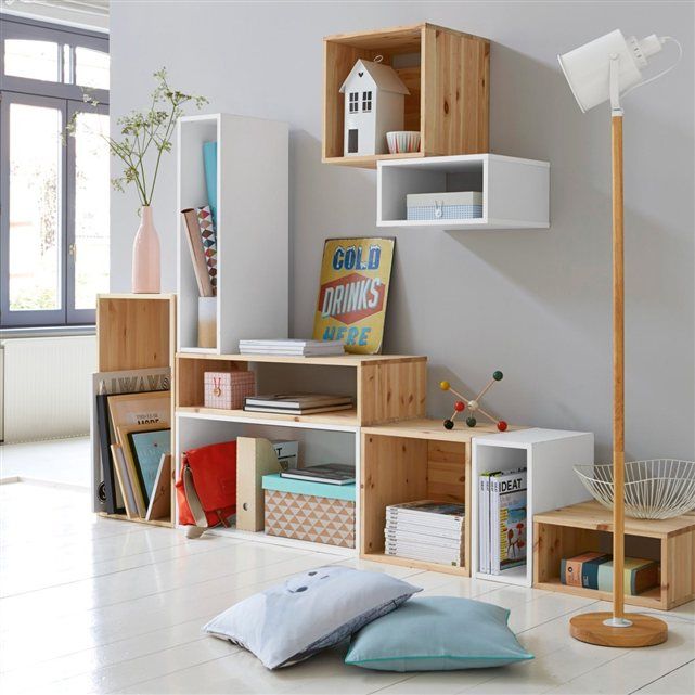 Wall Mounted Box Shelves A Trendy Variation On Open Shelves