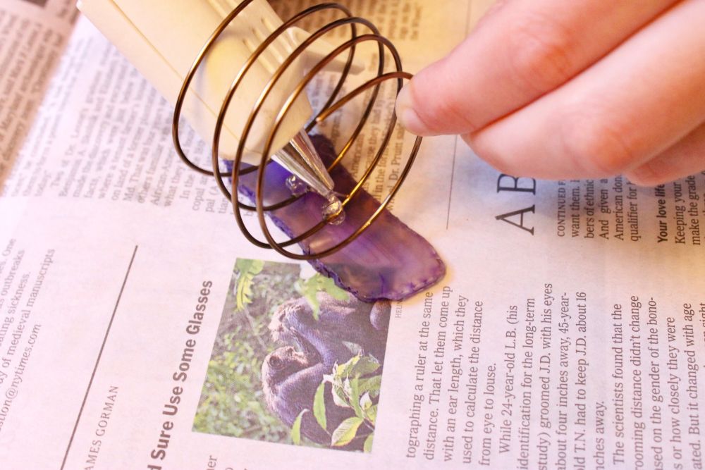 Agate Napkin Rings Glue