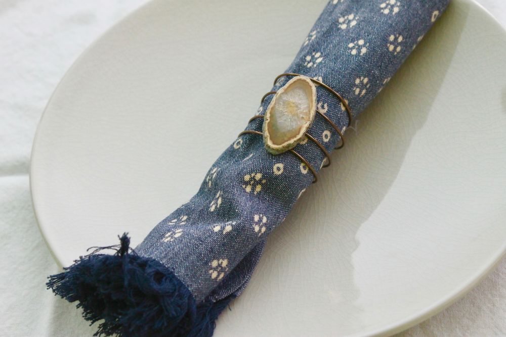 Beautiful Agate Napkin Rings