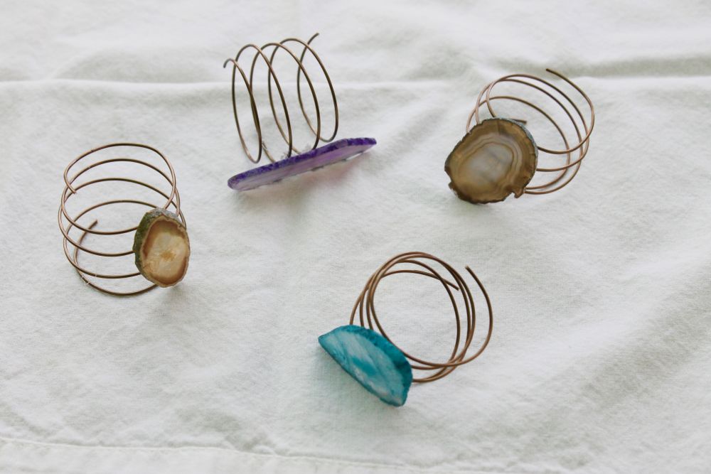 DIY Agate Napkin Rings