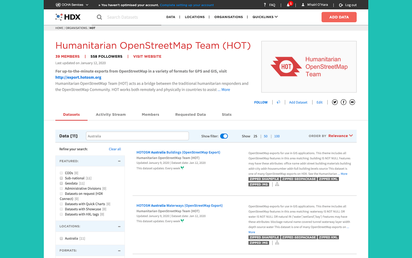 Export Tool Updates: New OSM Datasets for Countries on HDX and More | Humanitarian OpenStreetMap Team