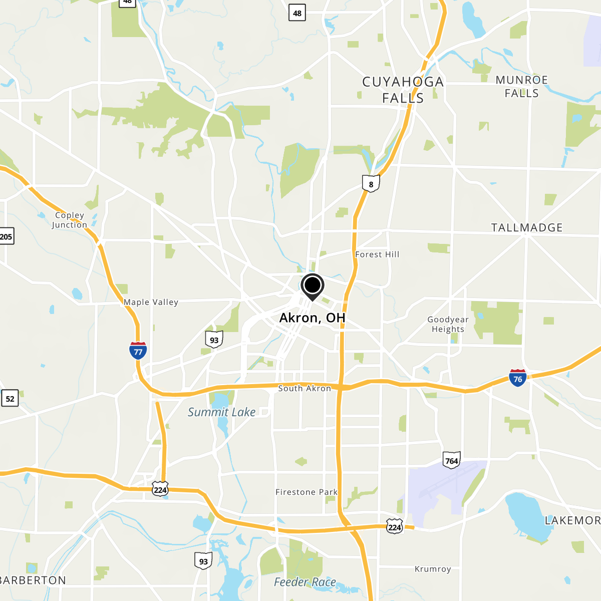 Akron OH Map Directions MapQuest Akron Oh Map 