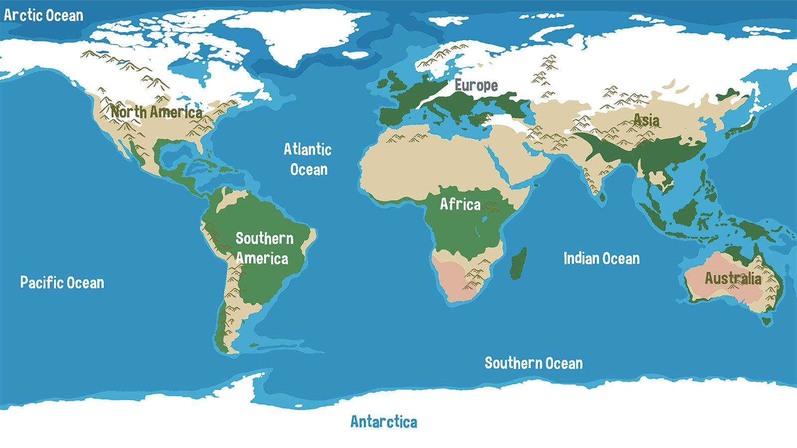 Arctic Ocean On World Map Oceans.
