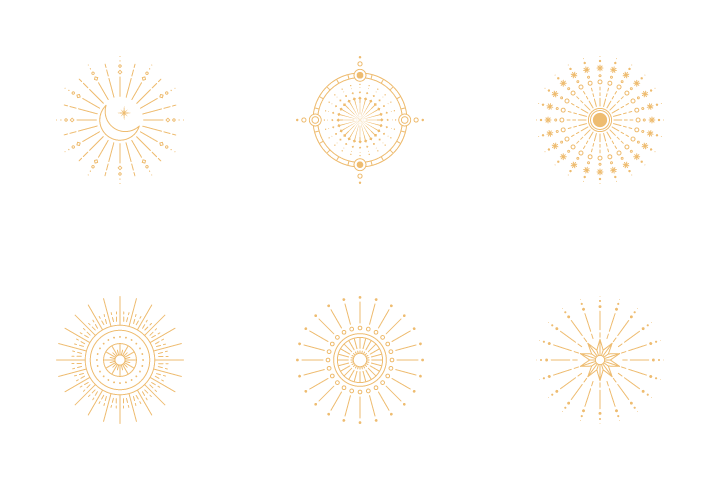 Celestial Map Pin Icon - Modern Abstract Illustration - Desktop