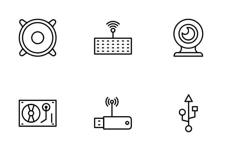 Computer Hardware Icon Pack 2259050 - Best Space Designs in Retina