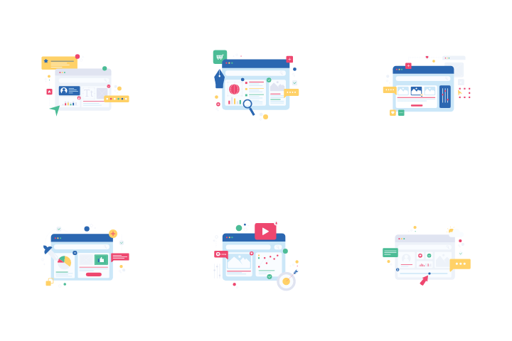 Digital Tool Box User Interface Icon Pack 10 Flat User Interface - Incredible Colorful Pattern - High Resolution