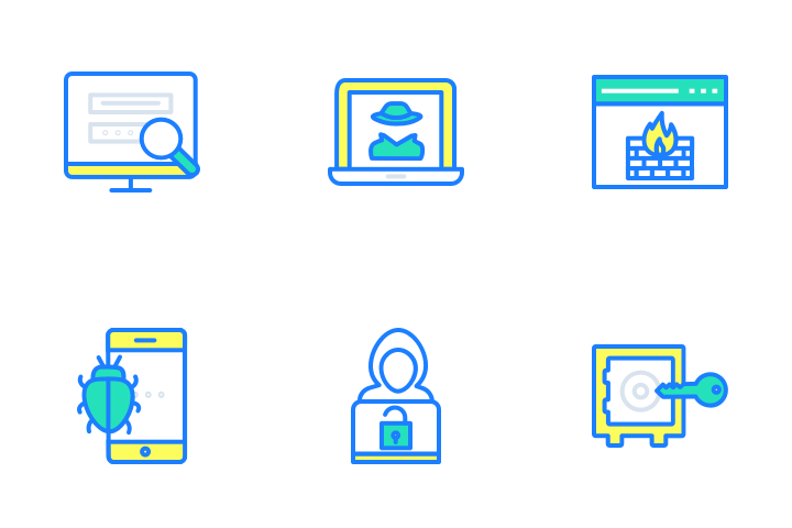 Hacking 25 Line Icon Pack Including Cyber Folder Vector Image - Landscape Texture Collection - 4K Quality