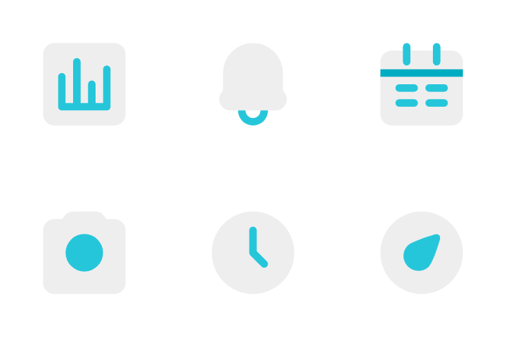 Minimalist Ui Basic Essential Icon Pack 25 Flat User Interface Icons - Sunset Textures - Stunning Mobile Collection