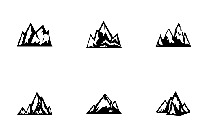 Mountains Solid Icon Font Awesome - Classic Geometric Wallpaper - 4K