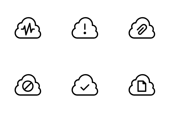 Cloud Technology Flat 5 Icon Pack Including Timer Dashboard Cloud - City Texture Collection - Retina Quality
