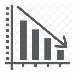 Decrease Chart Icon Sign Vectorsymbol Logo 2135644865 - Best Minimal Photos in High Resolution