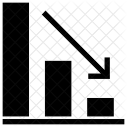Decrease Chart Icon Download In Glyph Style - Full HD Colorful Designs for Desktop