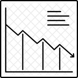 Free Decrease Chart Icon Download In Line Style - Colorful Designs - Perfect 8K Collection