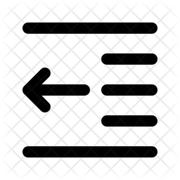 Decrease Indent Icon Download In Line Style - Premium Minimal Pattern Gallery - Desktop