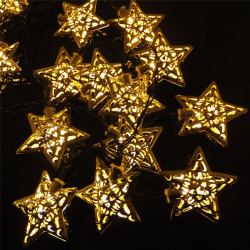 star string lights solar outdoor christmas garden led powered amazon fence silver decoration patio fairy warm aliexpress 20leds 5m waterproof