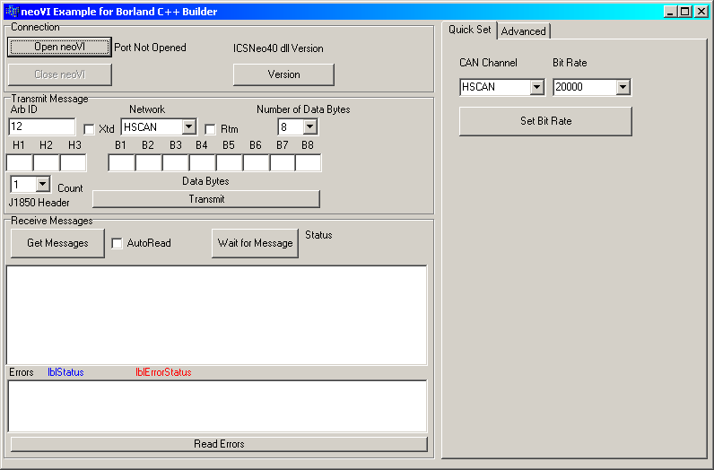 Code, debug, test and fast . Using The Intrepidcs Api In Borland C Builder Intrepidcs Api