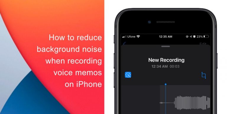 How to reduce background noise when recording voice memos on iphone