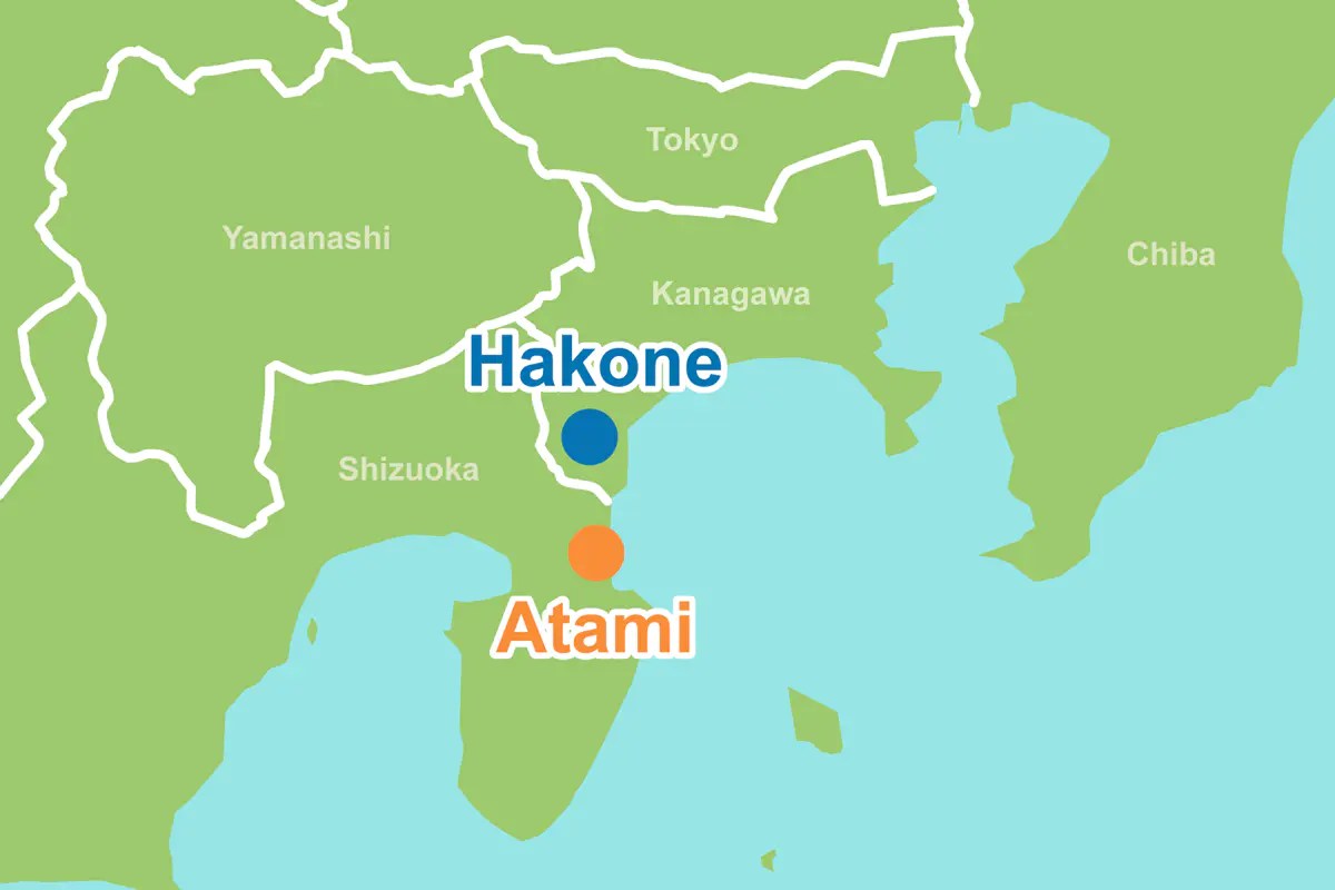 Inbound Demand And The Popularity Of Hot Spring Resorts Atami Hakone Map.