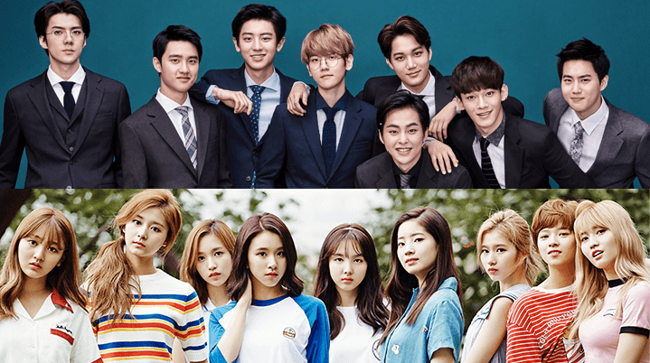 Картинки по запросу exo and twice