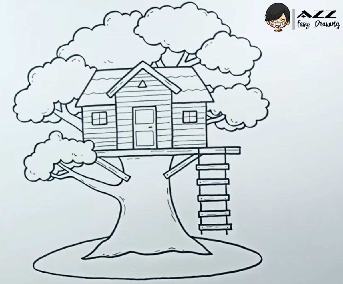 Tree house ideas drawing at mirna espinoza blog