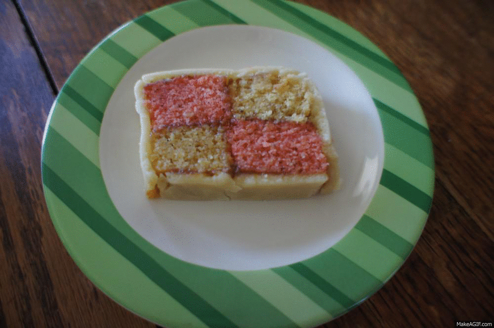 battenburg cake on Make A Gif