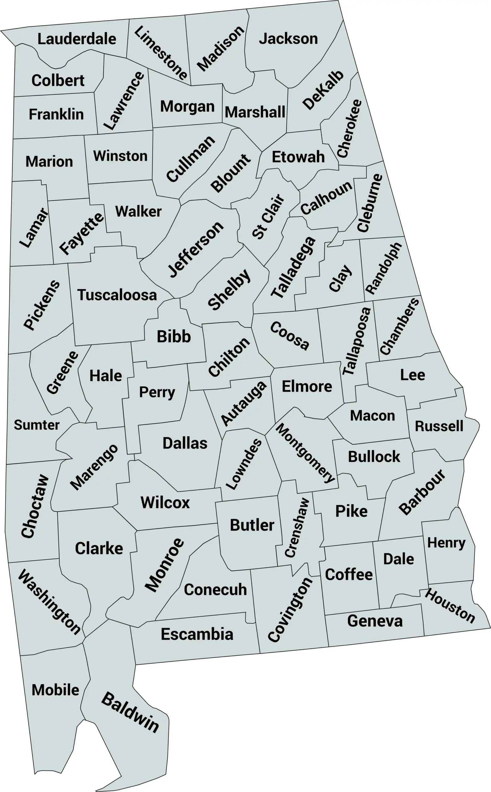 Alabama County Maps Free And Mappps Alabama County Map With County Names Scaled.webp