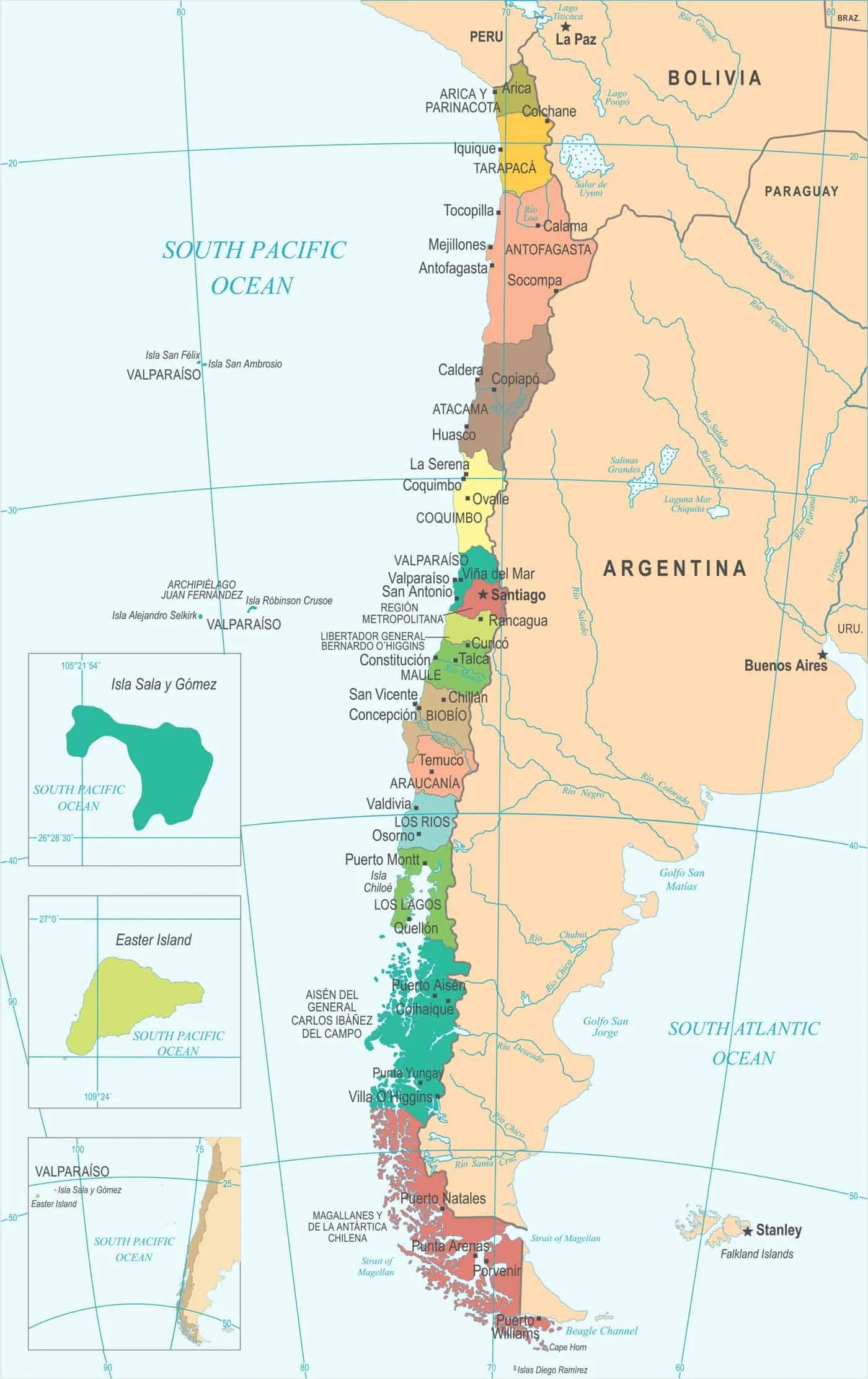 Where Is Chile Mappr Chile Region Map 