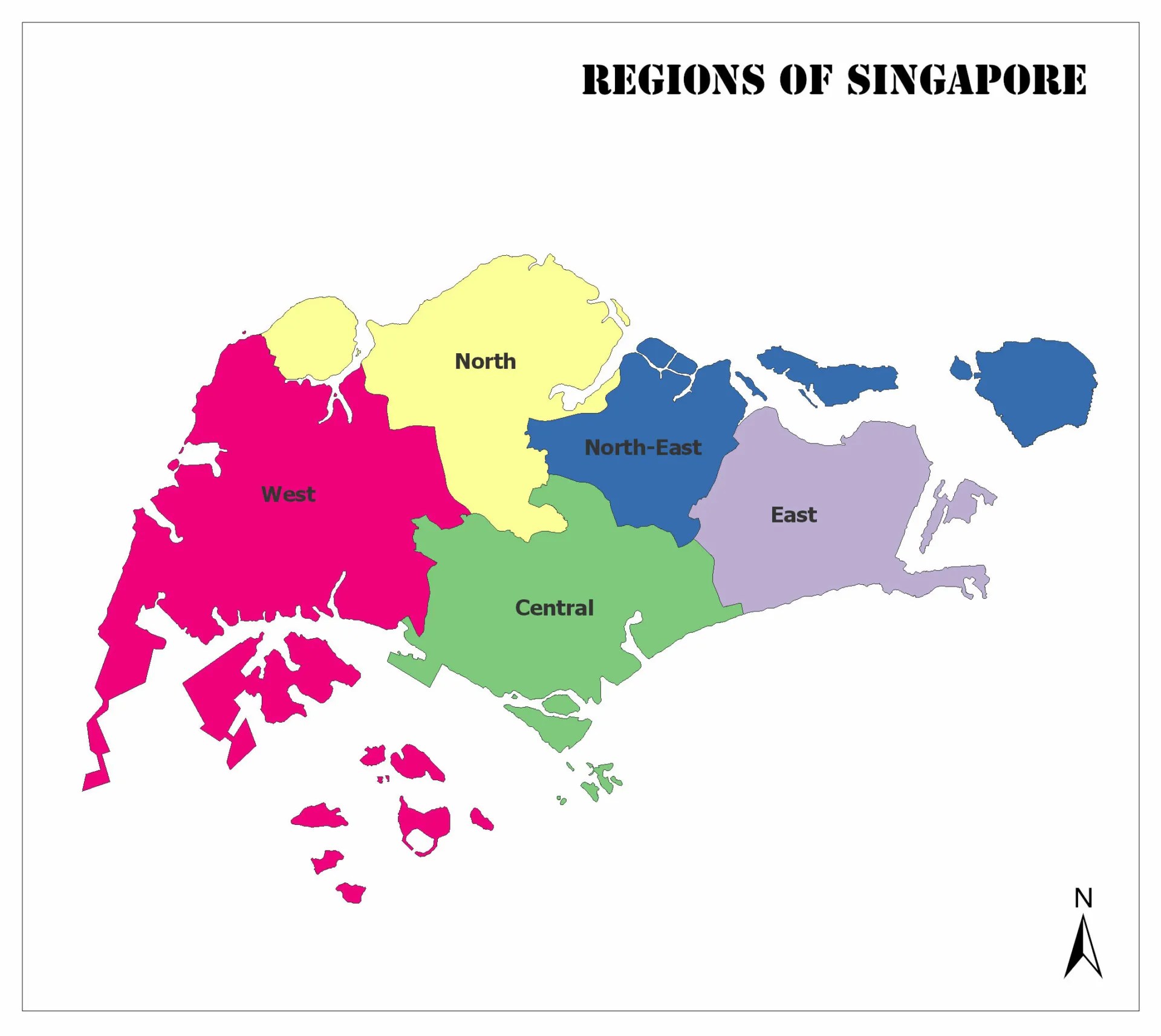 Singapore Planning Regions Mapsof Net - Download Incredible Abstract Illustration | HD