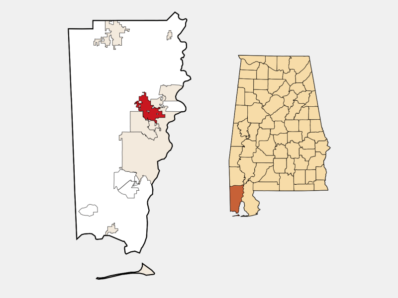 Saraland AL Geographic Facts Maps Mapsof Net Locator Map Image 150629.