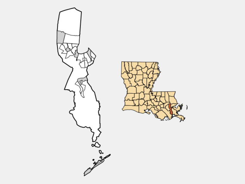 Gretna LA Geographic Facts Maps MapSof Net Gretna Locator Map Image 148243 