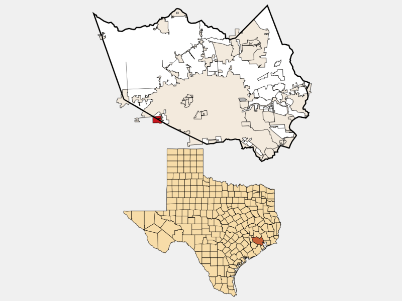 Mission Bend TX Geographic Facts Maps MapSof Net Mission Bend Locator Map Image 143743 