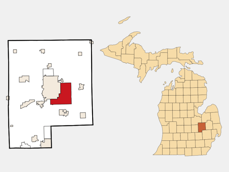 Burton MI Geographic Facts Maps MapSof Net Burton Locator Map Image 282390 