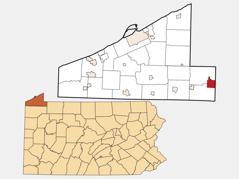 Corry PA Geographic Facts Maps MapSof Net Corry Locator Map Image 156923 
