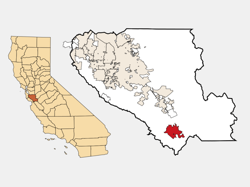 Gilroy CA Geographic Facts Maps MapSof Net Gilroy Locator Map Image 142409 