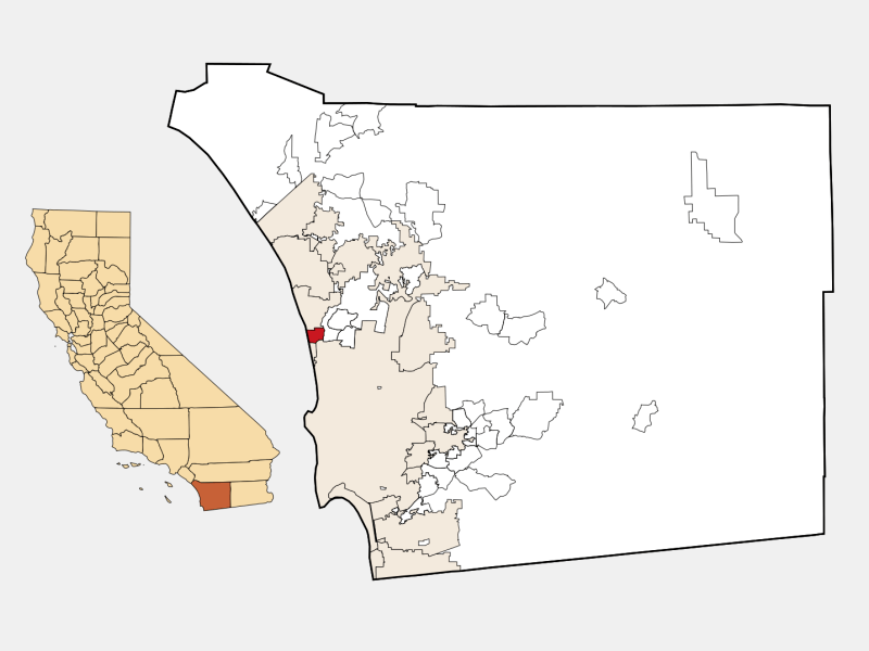 Solana Beach CA Geographic Facts Maps MapSof Net Solana Beach Locator Map Image 150461 