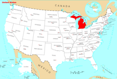 Michigan Geographic Facts Maps MapSof Net Where Is Michigan Located 