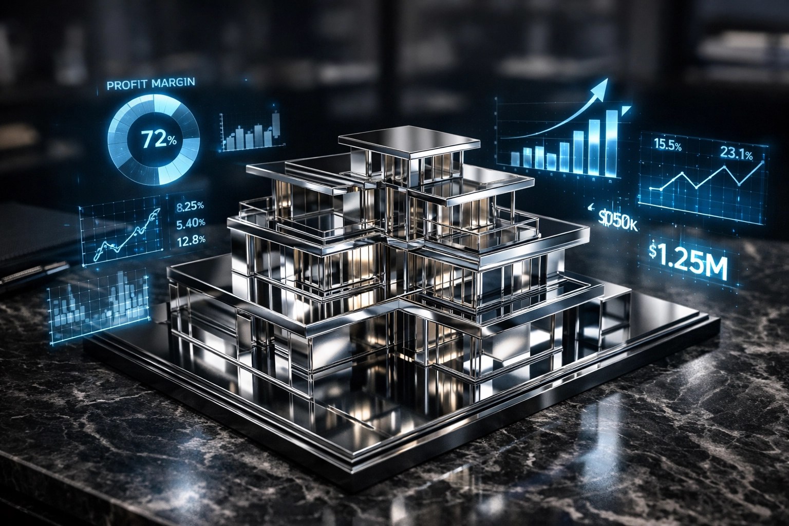 Data-driven real estate deal analysis and profit charts for professional investor funding.