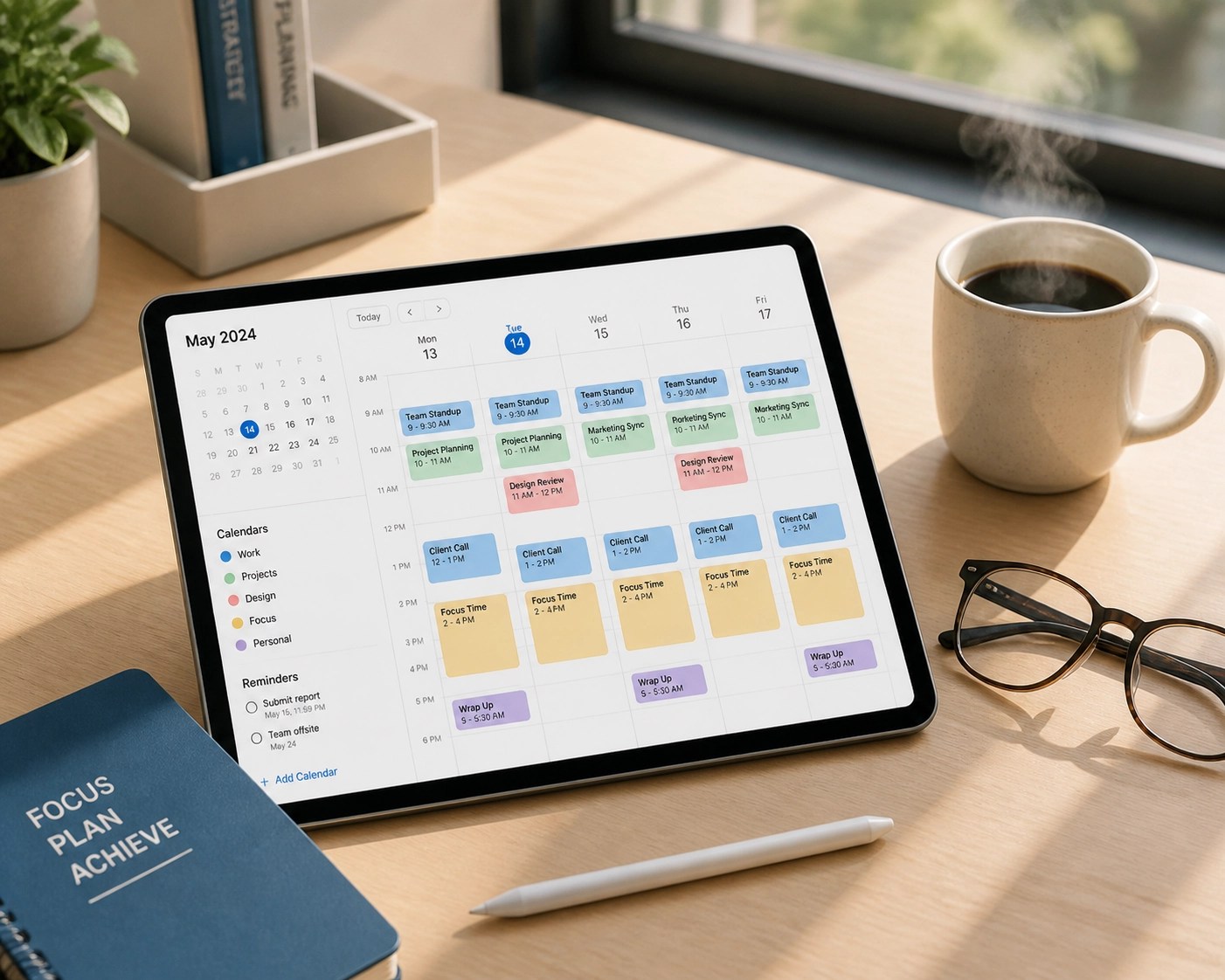 A tablet displaying a recurring medical transportation schedule to improve NEMT reliability.