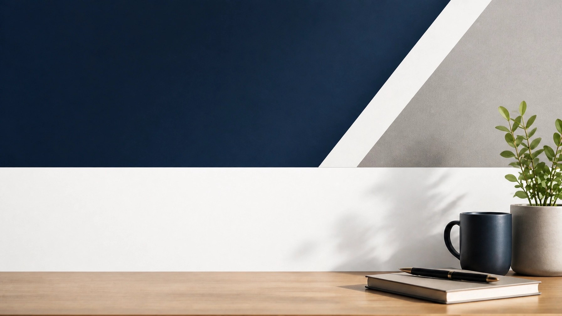 Business advisor designing a clean LinkedIn profile banner on a laptop