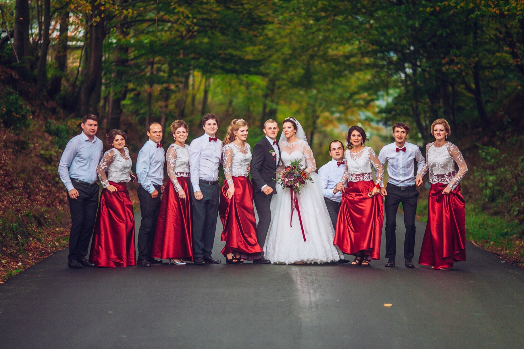 Wedding Party Portrait Outdoors