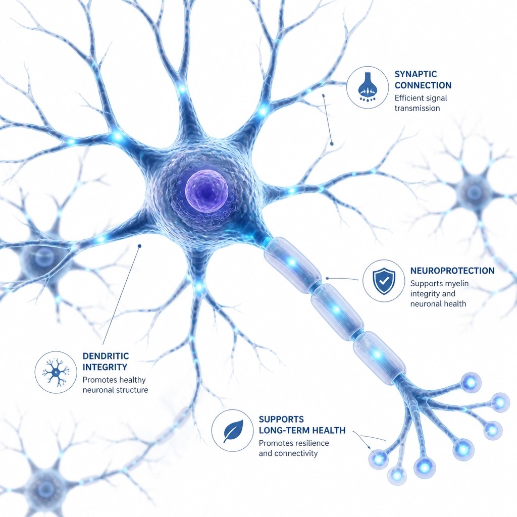 Visualization of neural network synapses and neuroprotection