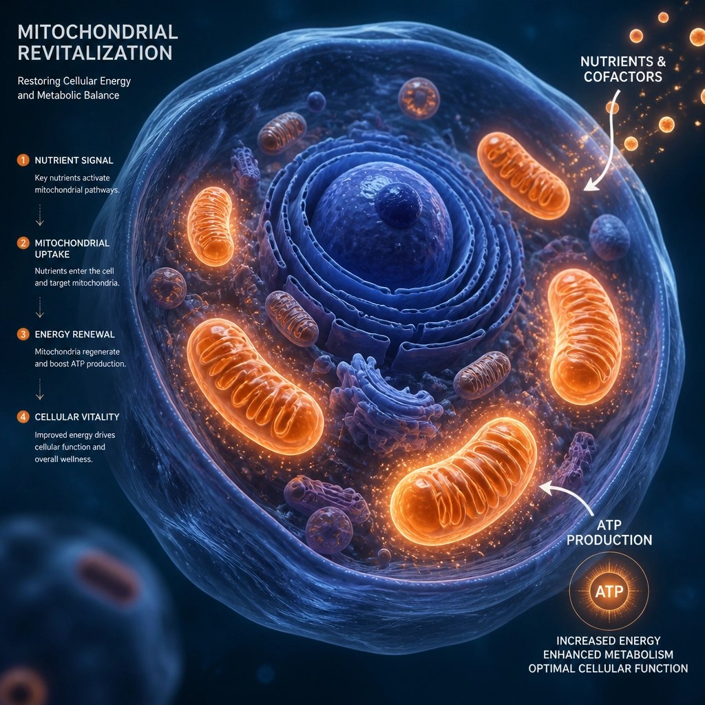 Microscopic visualization of revitalized mitochondria