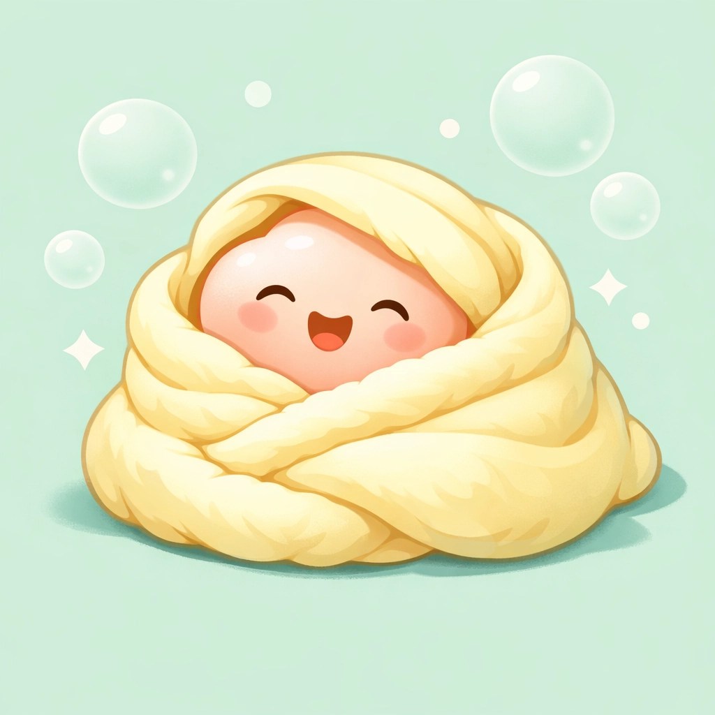 Cartoon showing shea butter protecting skin in a natural deodorant for sensitive skin.