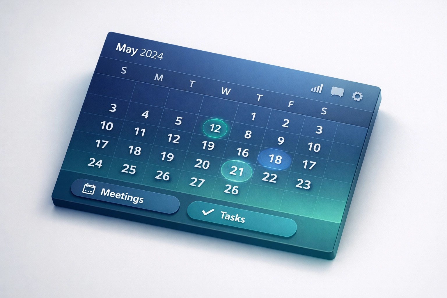 Modern digital calendar highlighting critical campaign finance reporting deadlines and primary election windows.