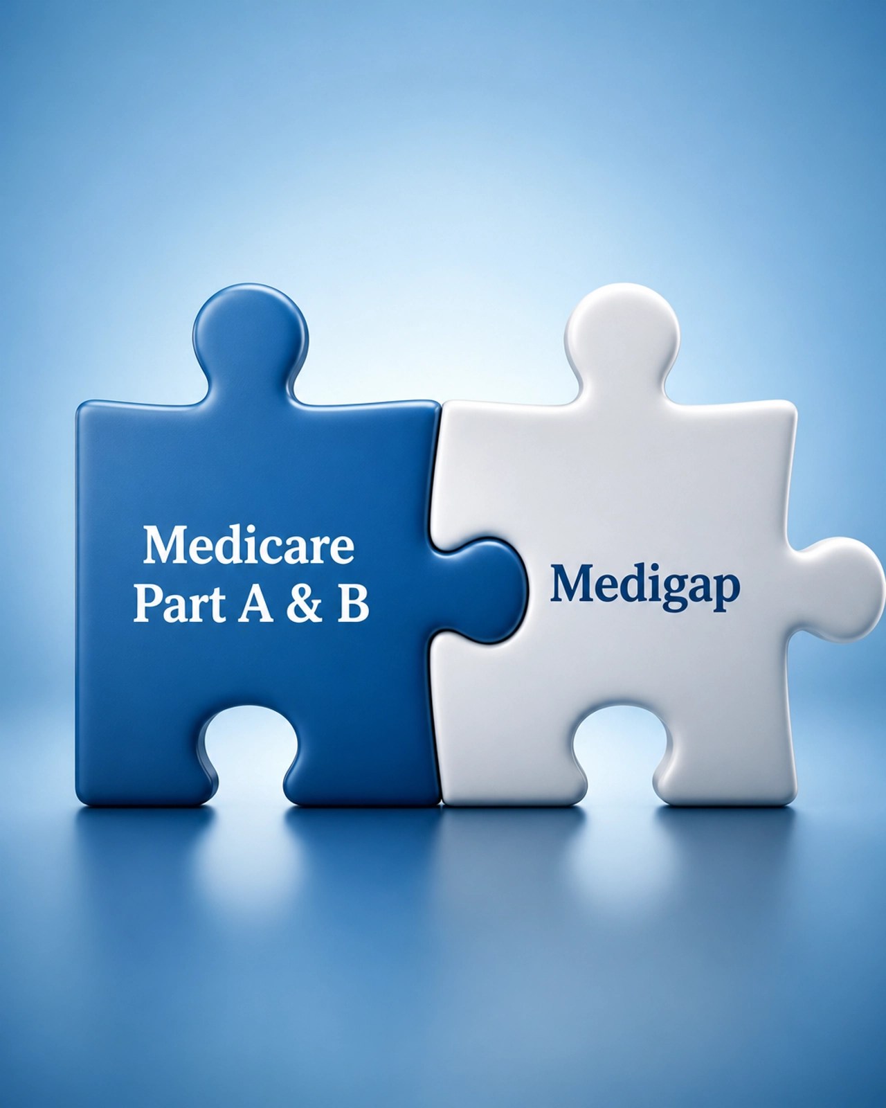 Medigap puzzle pieces fitting together