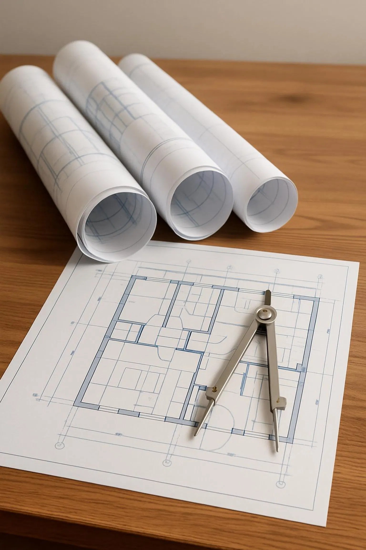 Architectural blueprints on a desk, representing the foundational work we are doing in policy advocacy.