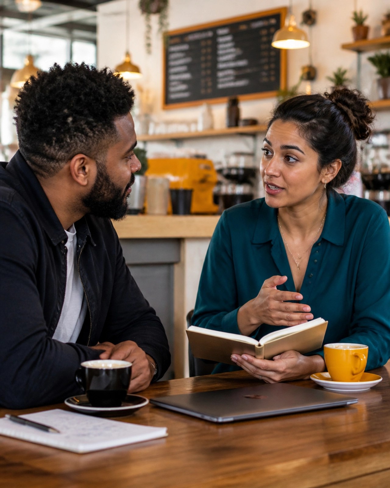 Professionals networking and building career bridges.